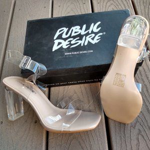 Public Desire Talk Barely There Sandal
